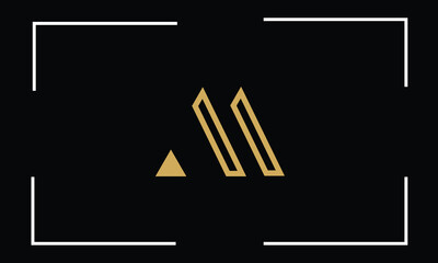 AM, MA, A, M, Abstract Letters Logo Monogram