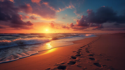 Obraz premium sunset on the beach