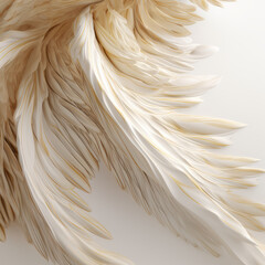 feather on white background