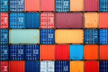Background cargo in containers freight ships for import export business