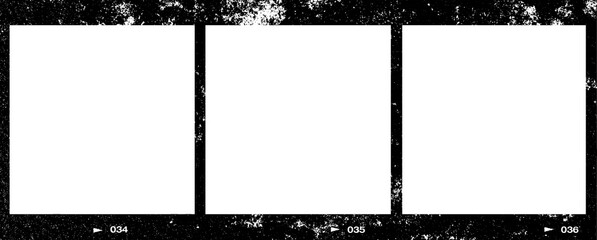 Large film strip texture with a transparent background