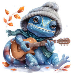 Cute Chameleon Clipart