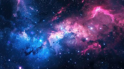Fototapeta premium Panoramic view of the galaxy and star. Abstract space background
