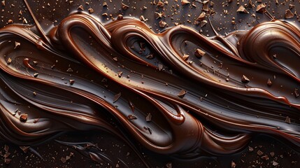 realistic dark chocolate texture melting