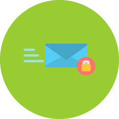 Email Flat Circle Icon