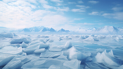 Fototapeta na wymiar Baikal ice landscape winter season transparent ice