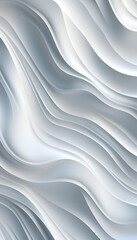 White abstract wavy background. 3d rendering. 3d illustration.