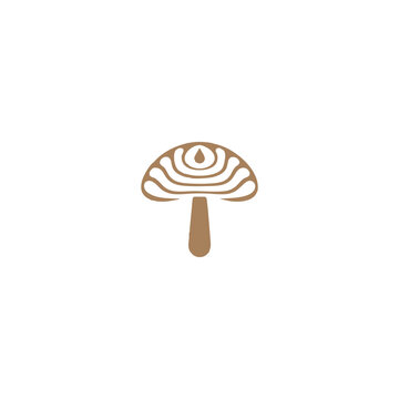 recommend clip art: mushroom logo. mushroom silhouette vector illustration mushroom food consumption symbol design.
