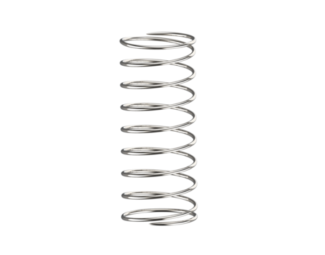 Metal spring isolated on transparency background
