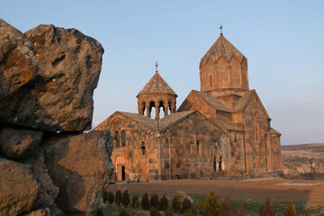 Church in Armenia. Church with beautiful architecture, Hovhanavank monastery.