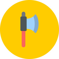 Axe Flat Circle Icon