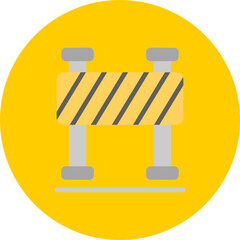 Barrier Flat Circle Icon