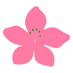 Flat flower bud element for beautiful design. Simple form. Vector drawing.