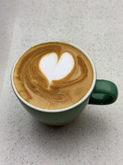 capucinno in cup on the table