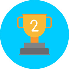 Trophy Flat Circle Icon
