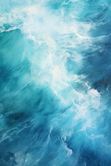 Turquoise waves beautiful ocean illustration
