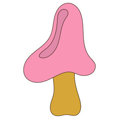 Groovy Mushroom Illustration