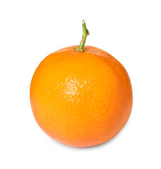 Fresh ripe juicy tangerine isolated on white