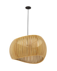 Decorative of bamboo ceiling lamp. Wicker shade lamp or Rattan Ceiling lamp with vintage electric...