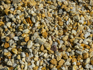 Yellow gravel stone, texture background