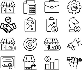 SME business icons business design element