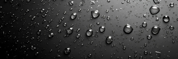 water drops on black background,
Water drops top view
