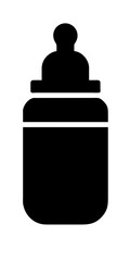 Icon baby milk bottle with nipple