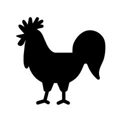 The icon of a rooster standing on two legs
