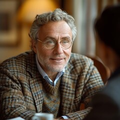 Financial Planning: Financial advisor consulting with a client, conveying trust and expertise in financial matters.