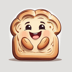 Bread Icon Cartoon Design Very Cool 