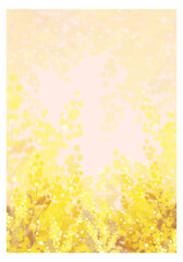 ミモザの背景フレーム