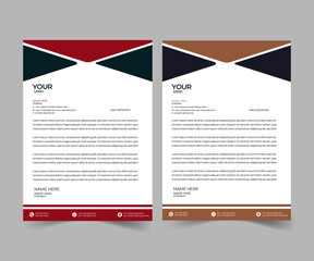 Letterhead Layout with Yellow Accents, Modern Creative & Clean business style letterhead bundle of your corporate project design.
set to print with vector & illustration. corporate letterhead bundle
