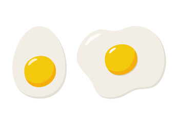 Vector eggs. Flat design. Vector illustration. Isolated on a white background. 