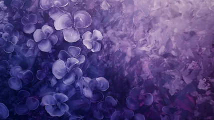 Fotobehang Shimmering texture with flowers in ethereal lavender and midnight indigo tones © Gustavo