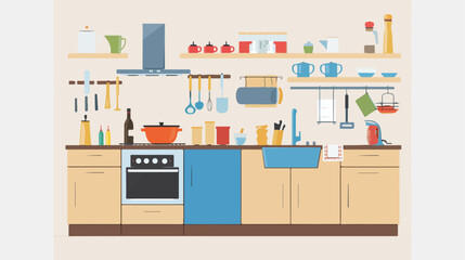 Kitchen icon design vector Flat vector