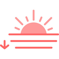 Sunsets Line Fill Icon