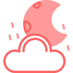 Moon Line Fill Icon