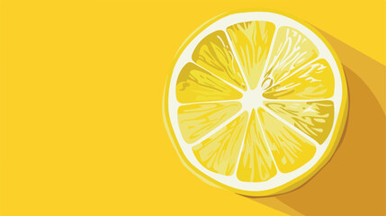 Lemon slice vector on background Flat vector