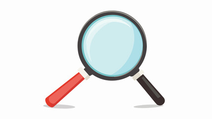 Magnifier glass flat vector on white background Flat
