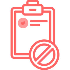 Prohibition Line Fill Icon