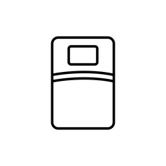 Bed outline icons, minimalist vector illustration ,simple transparent graphic element .Isolated on white background
