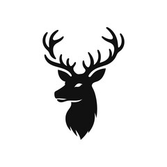 Elegant Deer Head Design Vector Art on a White Background