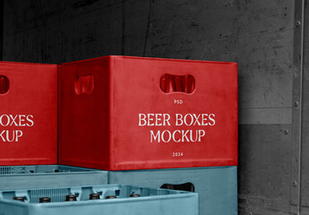 Beer Boxes Mockup