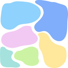 Hand drawn shapes color for templates.