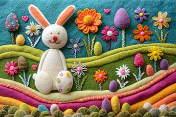 the magic of Easter to life with a delightful felt artwork