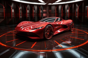 Design a realistic showroom setup featuring the latest car models to attract potential buyers.
