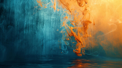 Paint dissolved in water abstract art picture background
