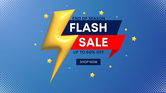 flash sale banner for social media vector illustrator