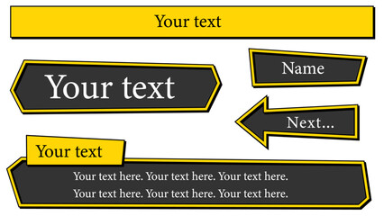 黄色と黒のテロップベース