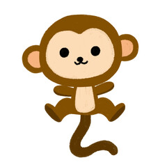 Handdrawn Animal Illustration - Monkey